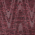 Red Horizontal-Stripe Pointelle Knit, Poly-Cotton
