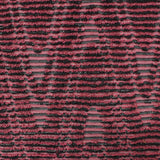 Red Horizontal-Stripe Pointelle Knit, Poly-Cotton