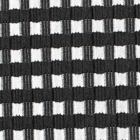 Black Check Jacquard, Polyester, 184 gsm