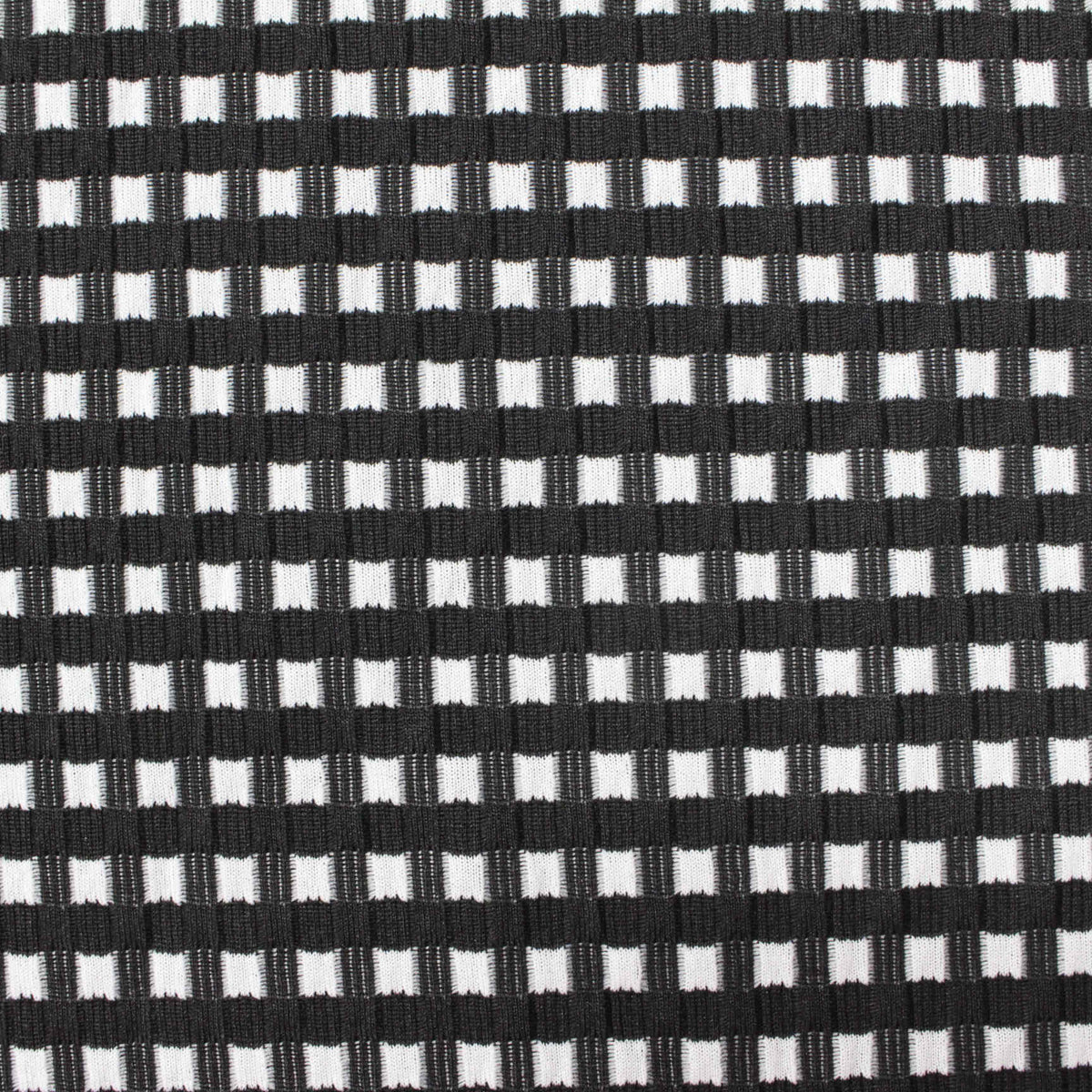 Black Check Jacquard, Polyester, 184 gsm