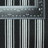 Black Vertical-Stripe Jacquard, Polyester