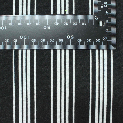 Black Vertical-Stripe Jacquard, Polyester, 368 gsm