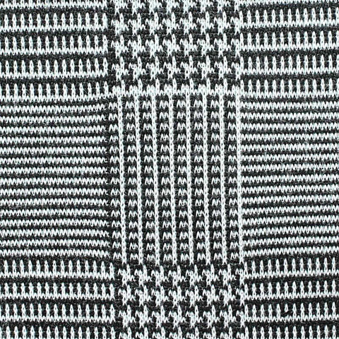 Black Plaid Knit, Polyester, 243 gsm