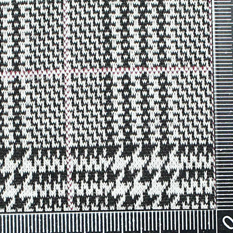 Black Plaid Jacquard, Polyester, 288 gsm