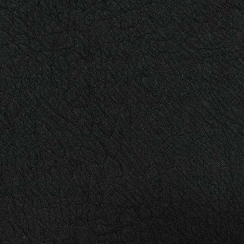 Black Tone-on-Tone Interlock Knit, Polyester