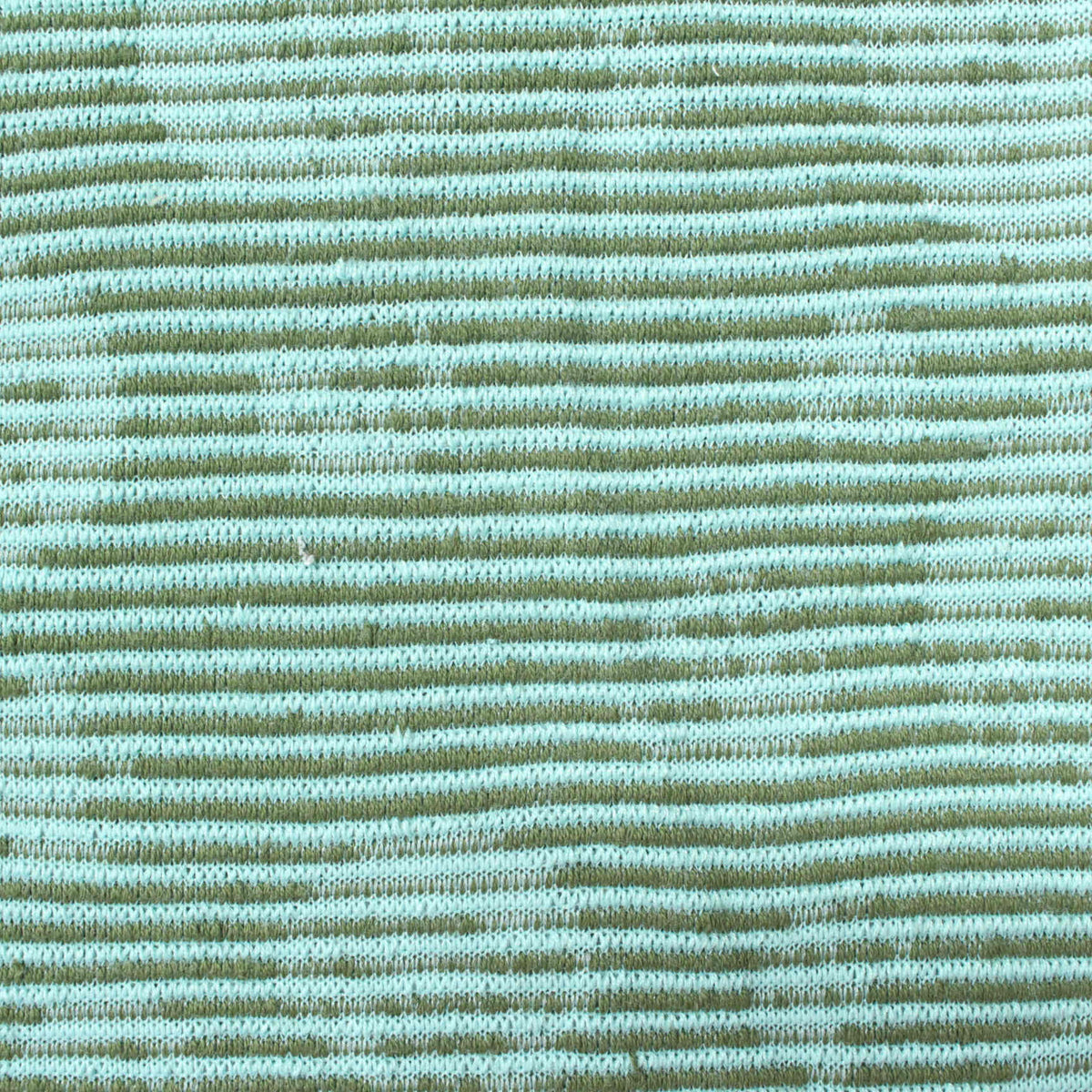 Light Blue Horizontal-Stripe Chunky Knit, Poly-Cotton