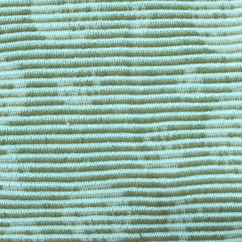 Light Blue Horizontal-Stripe Chunky Knit, Poly-Cotton