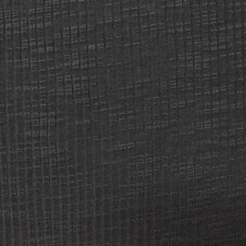 Dark Grey Geometric-Square Rib Knit, Polyester