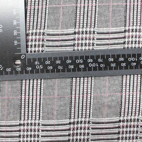 Black Plaid Jacquard, Polyester, 292 gsm