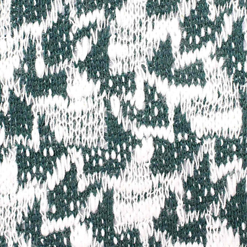 Dark Green Abstract Chunky Knit, Cotton-Poly