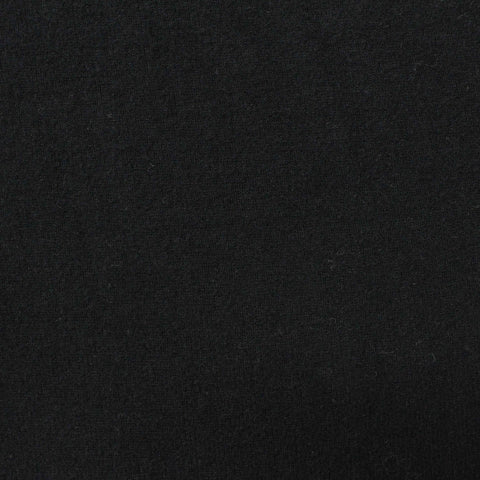Brushed Polyester Viscose Stretch Chunky Knit Fabric, 199 gsm, 131 cm — Black