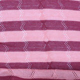 Pink Horizontal-Stripe Pointelle Knit, Viscose-Nylon