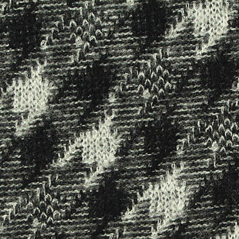 Black Houndstooth Jacquard, Viscose-Poly, 248 gsm