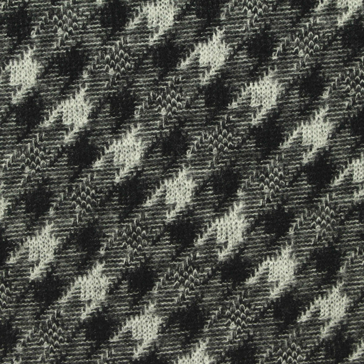 Black Houndstooth Jacquard, Viscose-Poly, 248 gsm