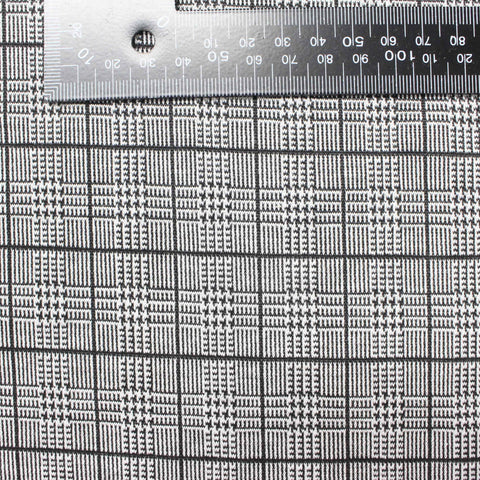 Black Plaid Jacquard, Polyester, 282 gsm