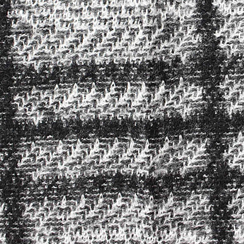 Black Plaid Jacquard, Viscose-Poly, 205 gsm