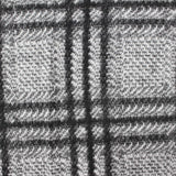 Black Plaid Jacquard, Viscose-Poly