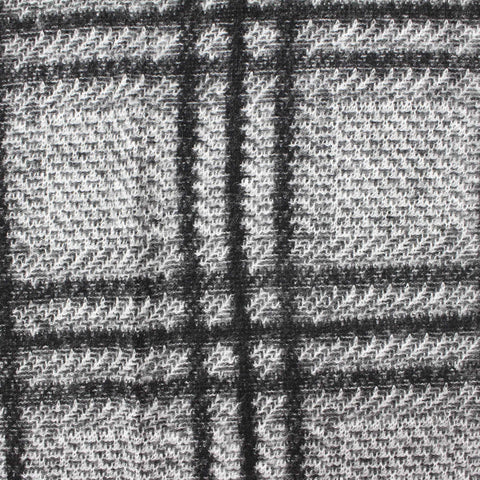 Black Plaid Jacquard, Viscose-Poly, 205 gsm