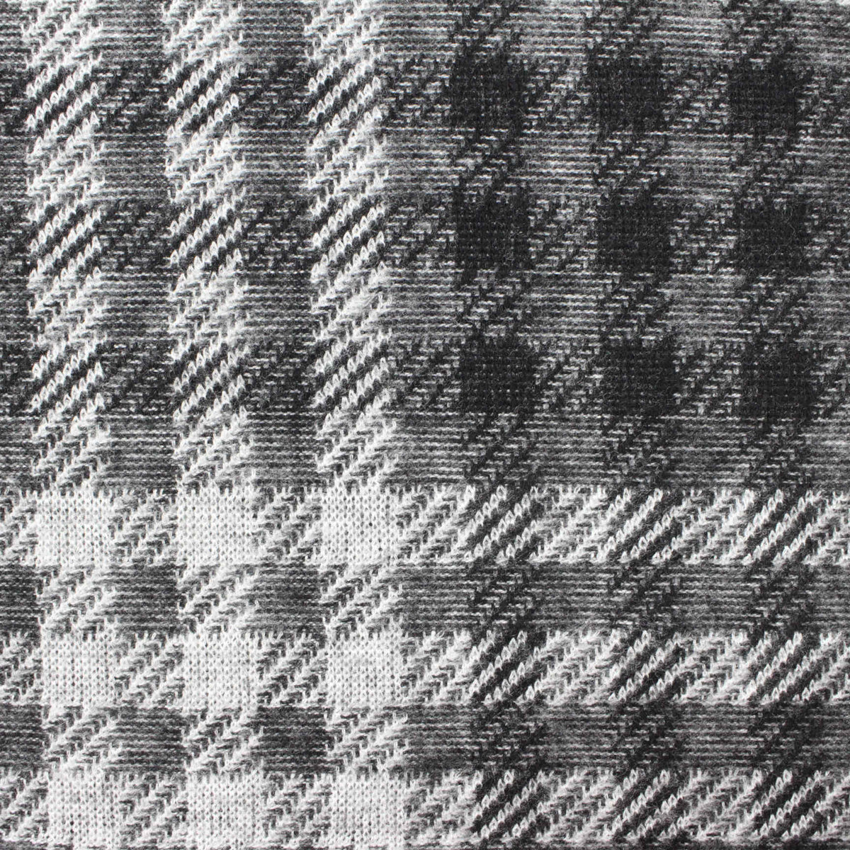 Black Houndstooth Jacquard, Viscose-Poly, 210 gsm