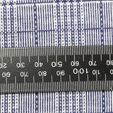 Navy Plaid Jacquard, Poly-Viscose — texture