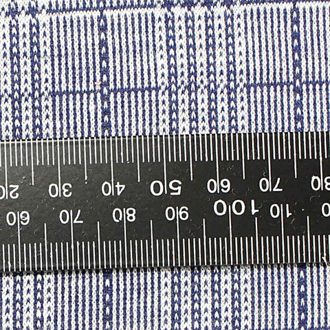 Navy Plaid Jacquard, Poly-Viscose, 277 gsm