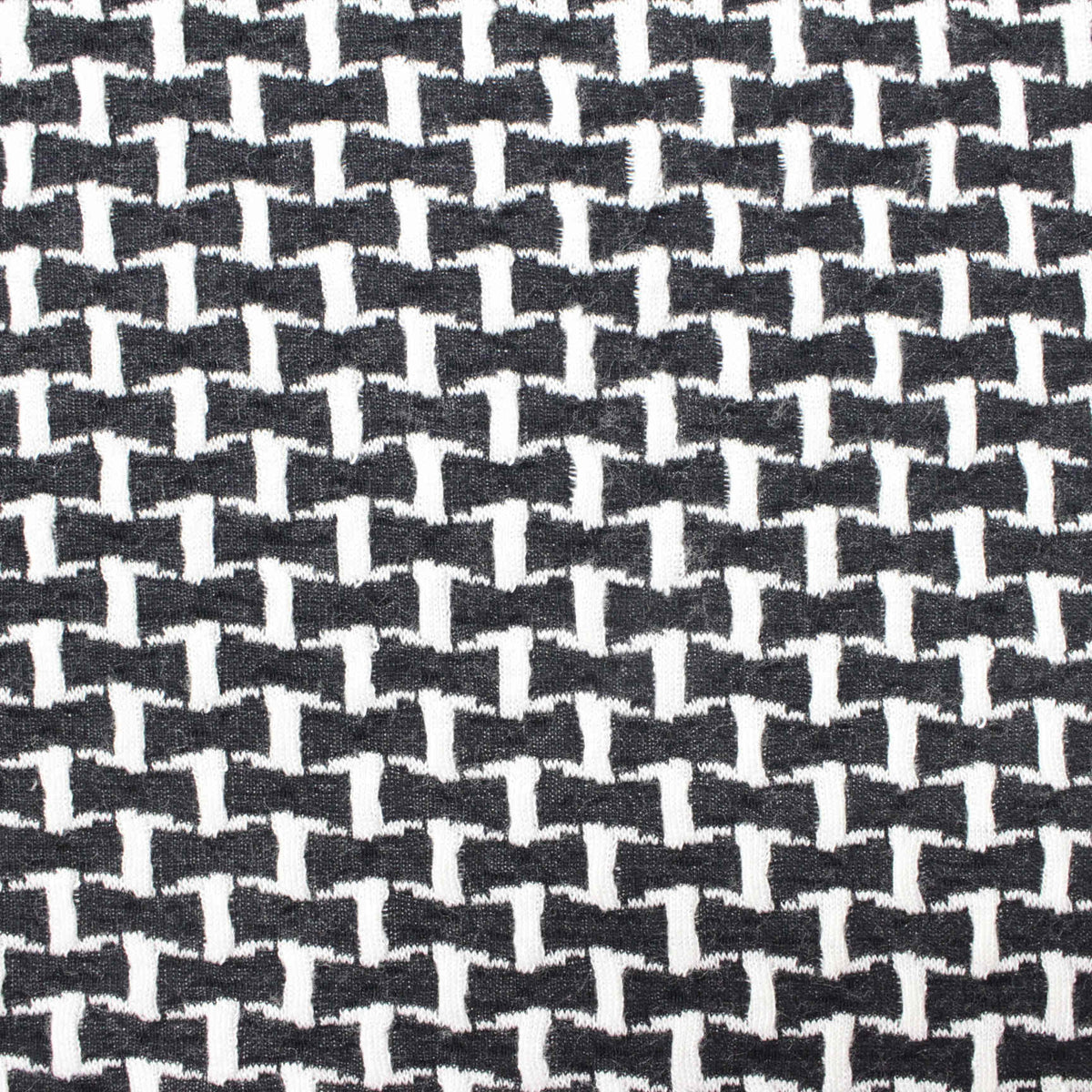 Black Geometric Jacquard, Viscose-Poly, 248 gsm