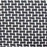 Black Geometric Jacquard, Viscose-Poly