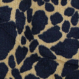 Dark Blue Animal Print Chunky Knit — texture