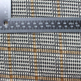 Black Houndstooth Jacquard, Poly-Viscose
