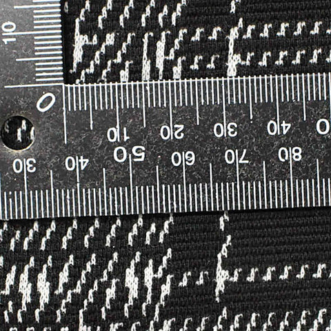 Black Textured-Plaid Jacquard, Polyester