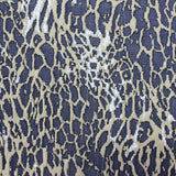 Dark Blue Animal Print Jacquard, Polyester