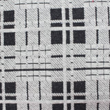 Dark Grey Plaid Jacquard, Poly-Viscose