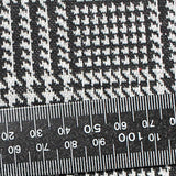 Black Houndstooth Jacquard, Polyester — texture