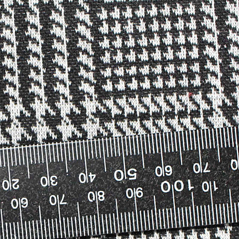 Black Houndstooth Jacquard, Polyester, 238 gsm