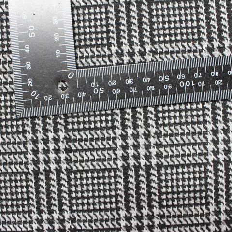 Black Houndstooth Jacquard, Polyester, 238 gsm