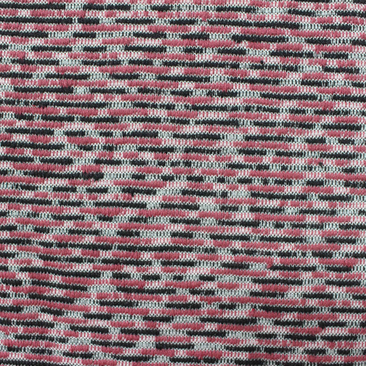 Pink Horizontal-Dash Pointelle Knit, Poly-Cotton