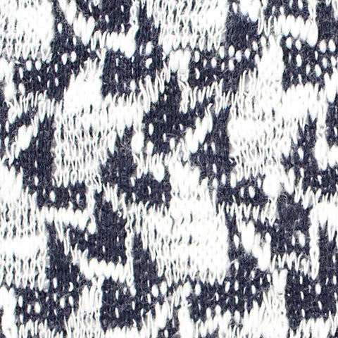 Black Geometric Chunky Knit, Cotton-Poly, 295 gsm