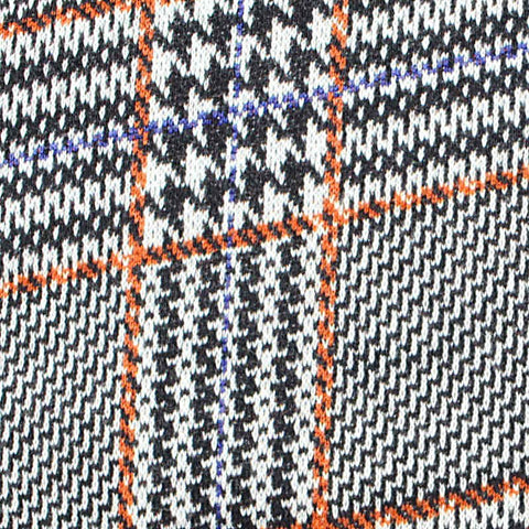 Black Houndstooth Jacquard, Polyester, 342 gsm
