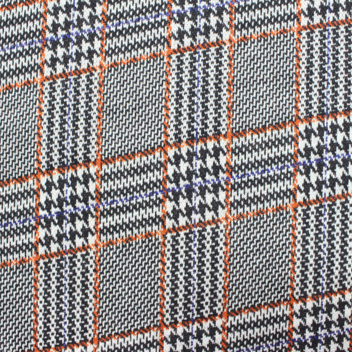 Black Houndstooth Jacquard, Polyester, 342 gsm