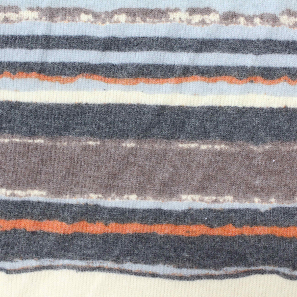 Blue Horizontal-Stripe Chunky Knit, Poly-Viscose, 168 gsm