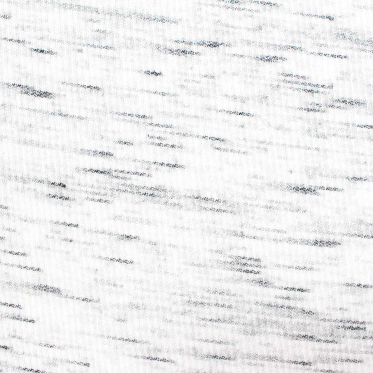 White Marl Rib Knit, Poly-Viscose, 153 gsm