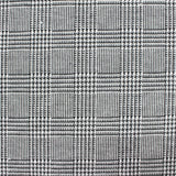 Black Plaid Knit, Poly-Viscose
