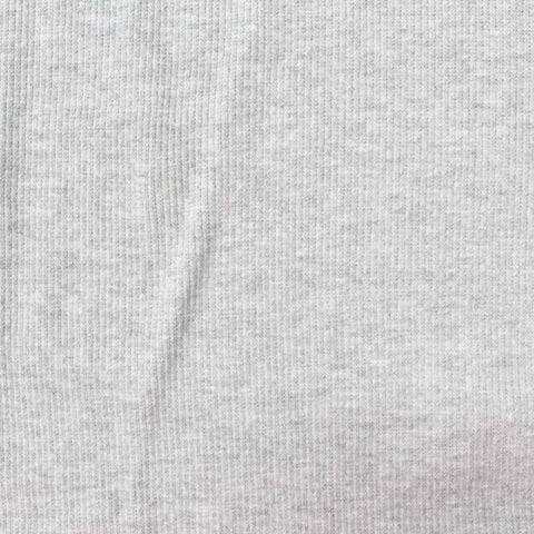 Light Grey Marl Rib Knit, Cotton-Poly, 280 gsm