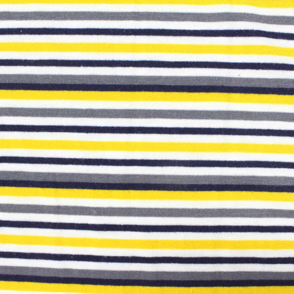 Yellow Horizontal-Stripe Knit, 215 gsm