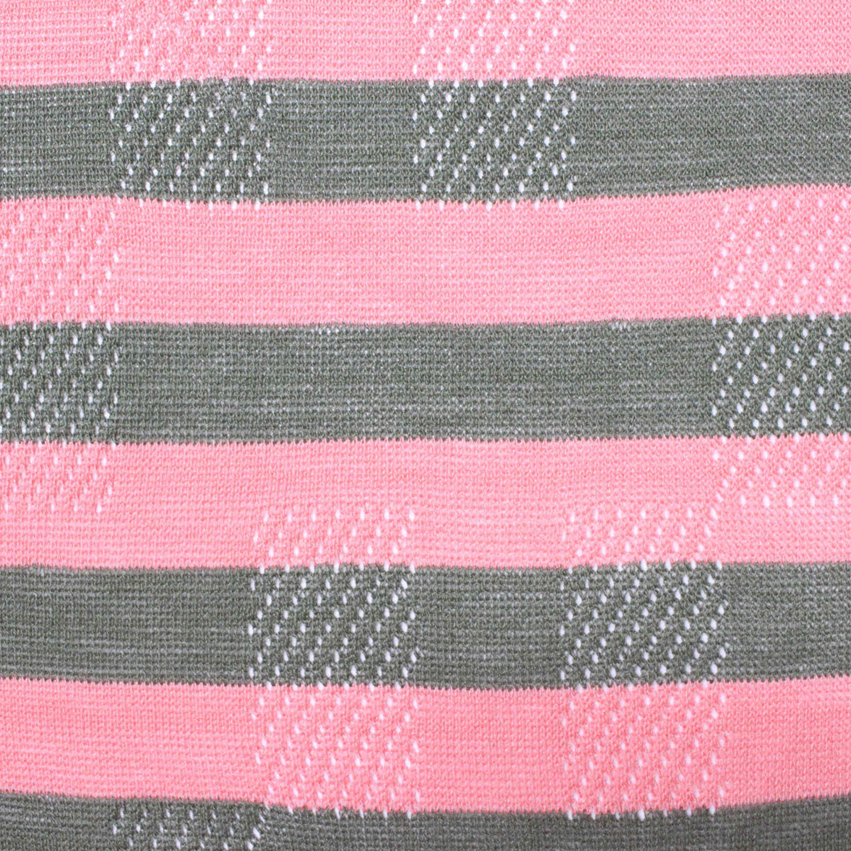 Pink Horizontal-Stripe Pointelle Knit, Viscose-Nylon, 156 gsm