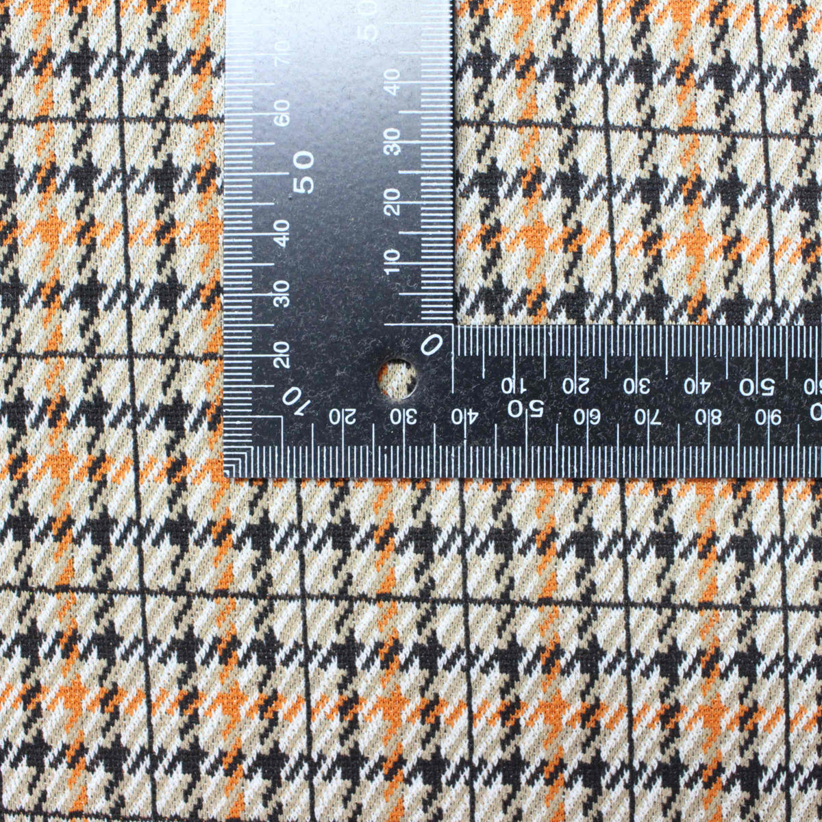 Black Houndstooth Knit, Polyester, 241 gsm