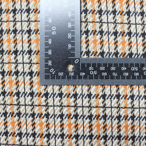 Black Houndstooth Knit, Polyester, 241 gsm