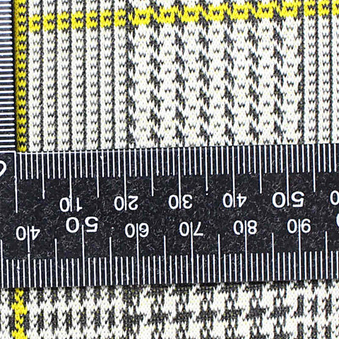 Black Houndstooth Jacquard, Polyester, 285 gsm, 165 cm