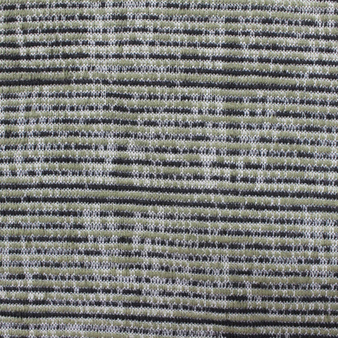 Black Horizontal-Stripe Chunky Knit, Poly-Cotton, 292 gsm