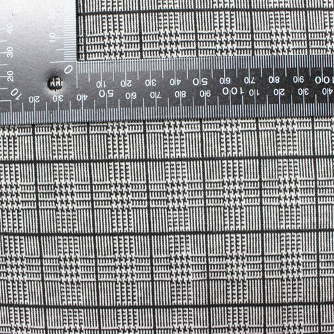Black Plaid Jacquard, Polyester, 287 gsm